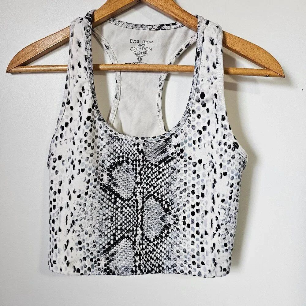 EUC EVOLUTION AND CREATION EVCR SNAKESKIN LIGHT IMPACT ACTIVEWEAR BRA SIZE M